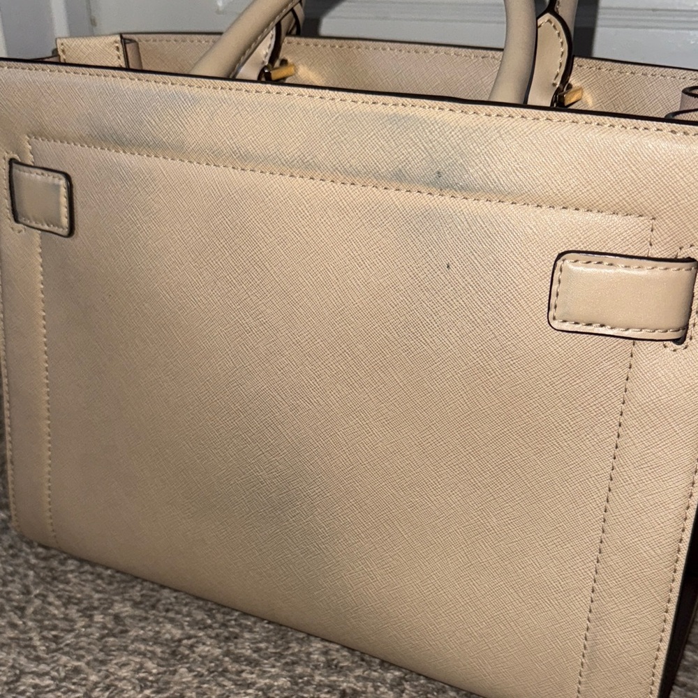 Michael Kors Beige Leather Satchel - Picture 9 of 10